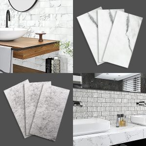 3D Öntapadós fali csempe - 10 darabos csomag, Kő vagy Gránit | INSTATILE